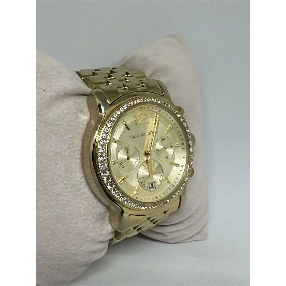Michael Kors Baisley MK5982 Women Gold Stainless Steel Analog Dial Watch HME433